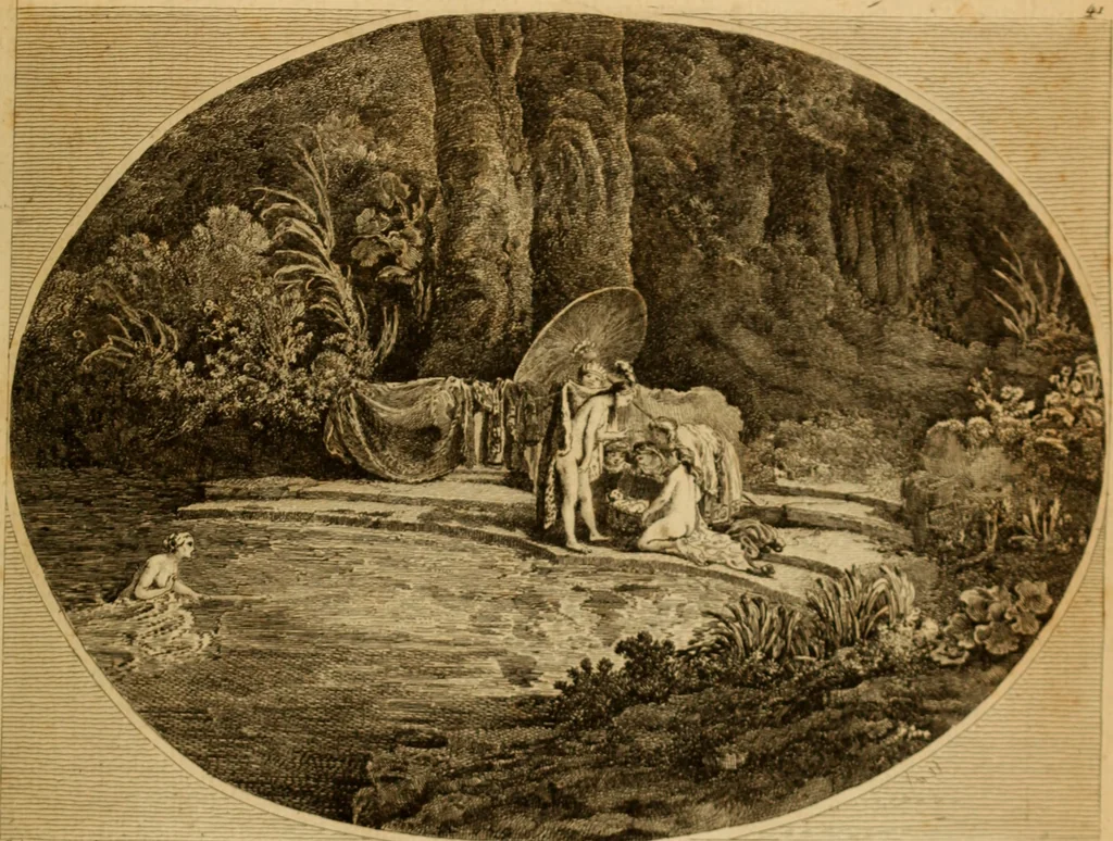 An illustration from Recueil d'estampes gravées d'après les tableaux du cabinet de Monseigneur le duc de Choiseul, 1771, leaf 104