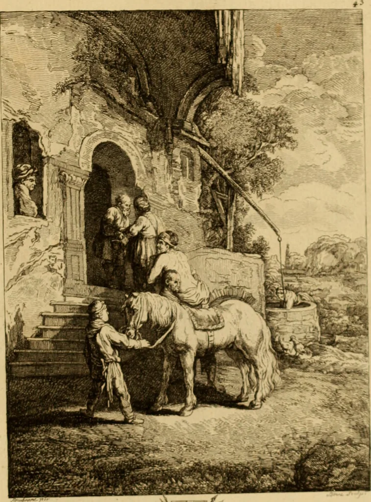 An illustration from Recueil d'estampes gravées d'après les tableaux du cabinet de Monseigneur le duc de Choiseul, 1771, leaf 108