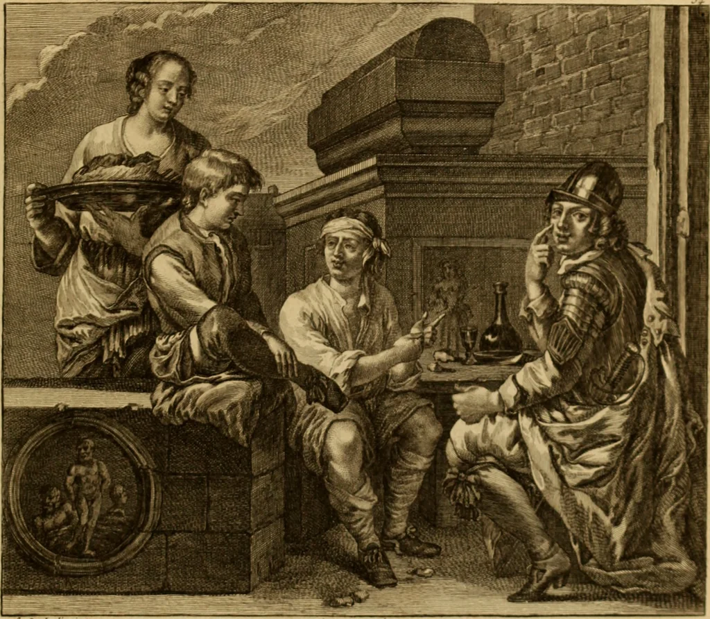 An illustration from Recueil d'estampes gravées d'après les tableaux du cabinet de Monseigneur le duc de Choiseul, 1771, leaf 128