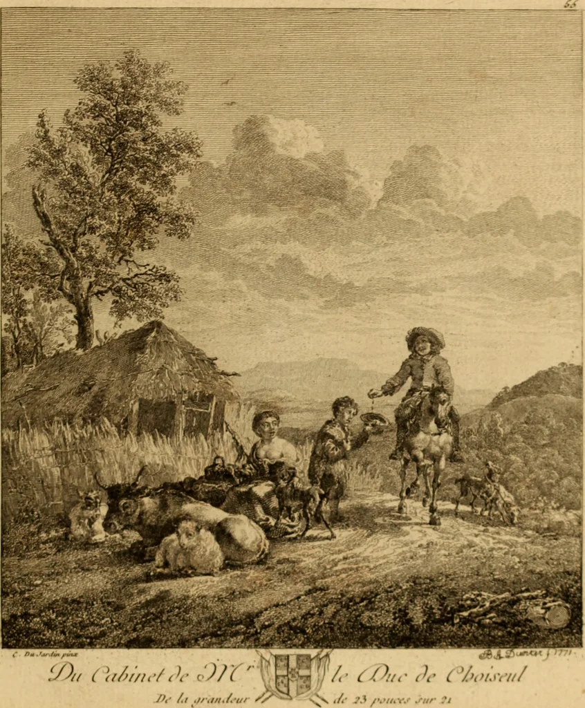 An illustration from Recueil d'estampes gravées d'après les tableaux du cabinet de Monseigneur le duc de Choiseul, 1771, leaf 130