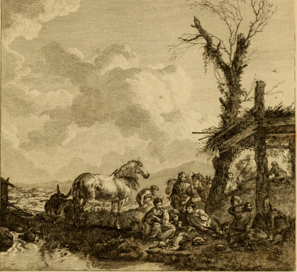 An illustration from Recueil d'estampes gravées d'après les tableaux du cabinet de Monseigneur le duc de Choiseul, 1771, leaf 164