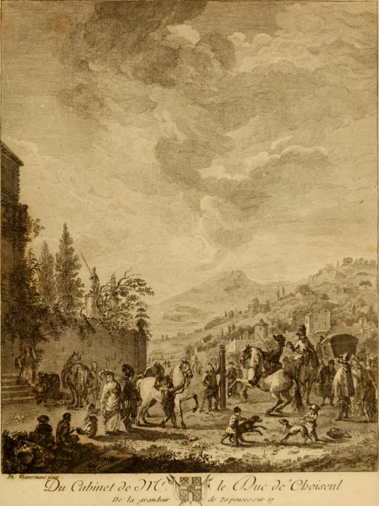An illustration from Recueil d'estampes gravées d'après les tableaux du cabinet de Monseigneur le duc de Choiseul, 1771, leaf 166
