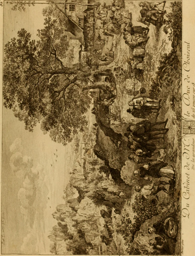 An illustration from Recueil d'estampes gravées d'après les tableaux du cabinet de Monseigneur le duc de Choiseul, 1771, leaf 202