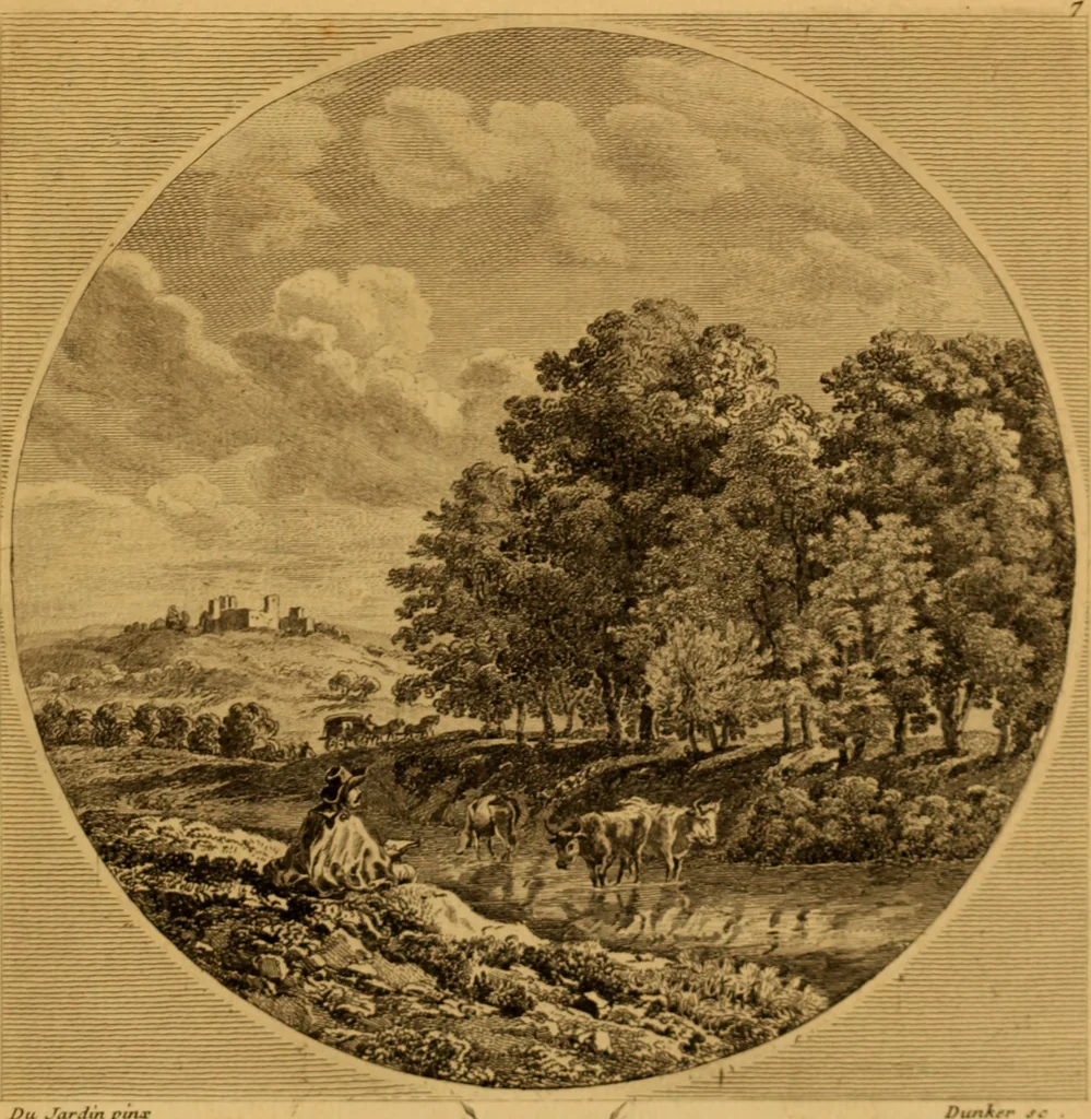 An illustration from Recueil d'estampes gravées d'après les tableaux du cabinet de Monseigneur le duc de Choiseul, 1771, leaf 36