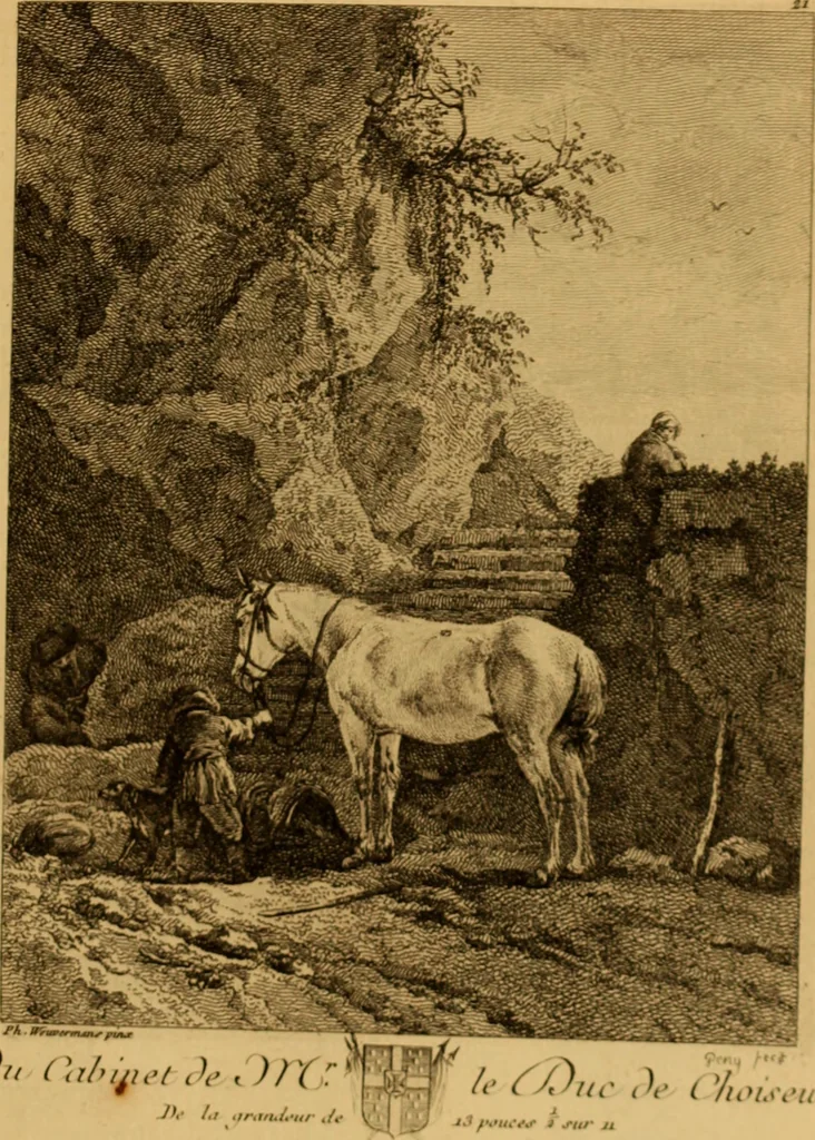 An illustration from Recueil d'estampes gravées d'après les tableaux du cabinet de Monseigneur le duc de Choiseul, 1771, leaf 64