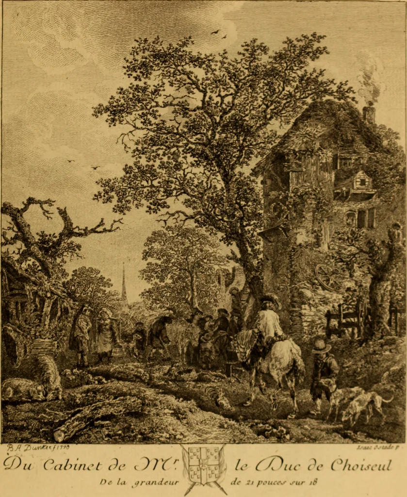 An illustration from Recueil d'estampes gravées d'après les tableaux du cabinet de Monseigneur le duc de Choiseul, 1771, leaf 76