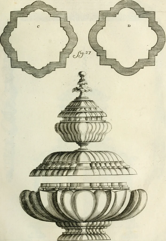 An illustration from Recueil d'ouvrages curieux de mathematique et de mecanique; ou, Description du cabinet de monsieur Grollier de Serviere, 1719, leaf 58