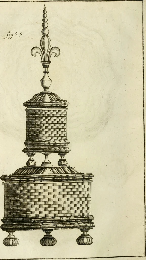 An illustration from Recueil d'ouvrages curieux de mathematique et de mecanique; ou, Description du cabinet de monsieur Grollier de Serviere, 1719, leaf 63