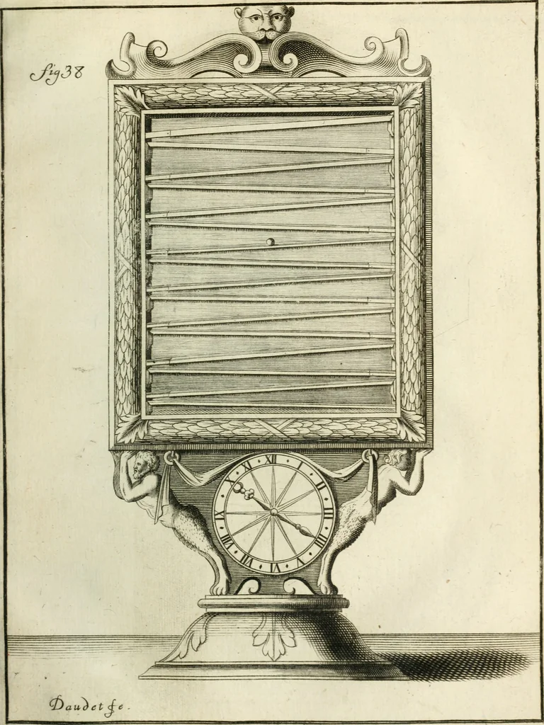 An illustration from Recueil d'ouvrages curieux de mathematique et de mecanique; ou, Description du cabinet de monsieur Grollier de Serviere, 1719, leaf 70