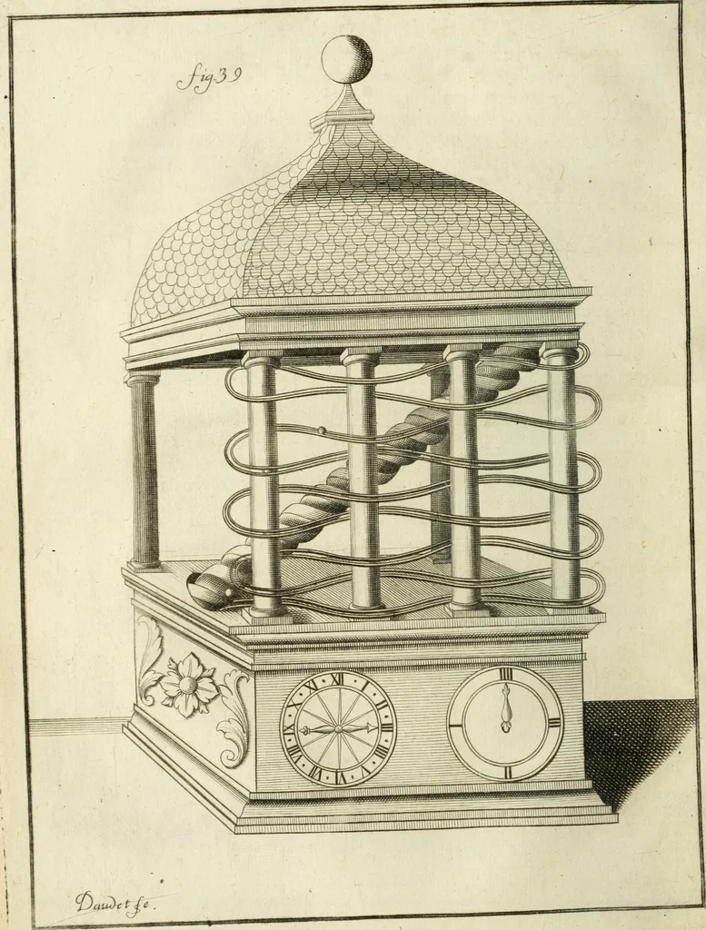An illustration from Recueil d'ouvrages curieux de mathematique et de mecanique; ou, Description du cabinet de monsieur Grollier de Serviere, 1719, leaf 73