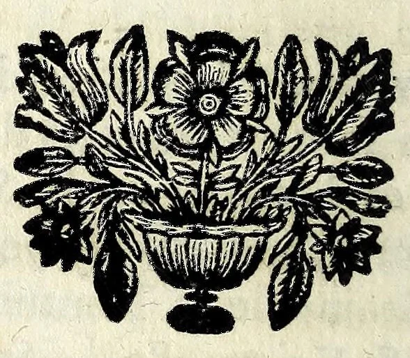 An illustration from Recueil general de tous les benefices & commanderies de France, & de ses dépendances : par ordre alphabetique, avec leurs noms Latins, François, leurs revenus, leurs qualitez, leurs dioceses, & le lieu où ils sont situez, ceux qui possedent les archevêchez & evêchez, leur éloignement de Paris, & combien les bulles & celles des abbayes sont taxées de florins en Cour de Rome, 1690, leaf 560