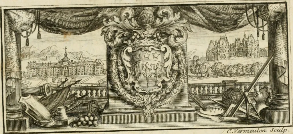 An illustration from Recueïl historique de la vie et des ouvrages des plus célebres architectes, 1687, leaf 8