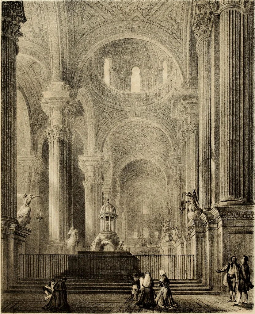 An illustration from Recuerdos y bellezas de España : bajo la real proteccion de ... la reina y el rey ; Obra destinada á dar á conocer sus monumentos y antiguedades en láminas dibujadas del natural y litografiadas por F.J. Parcerisa, 1850, leaf 193