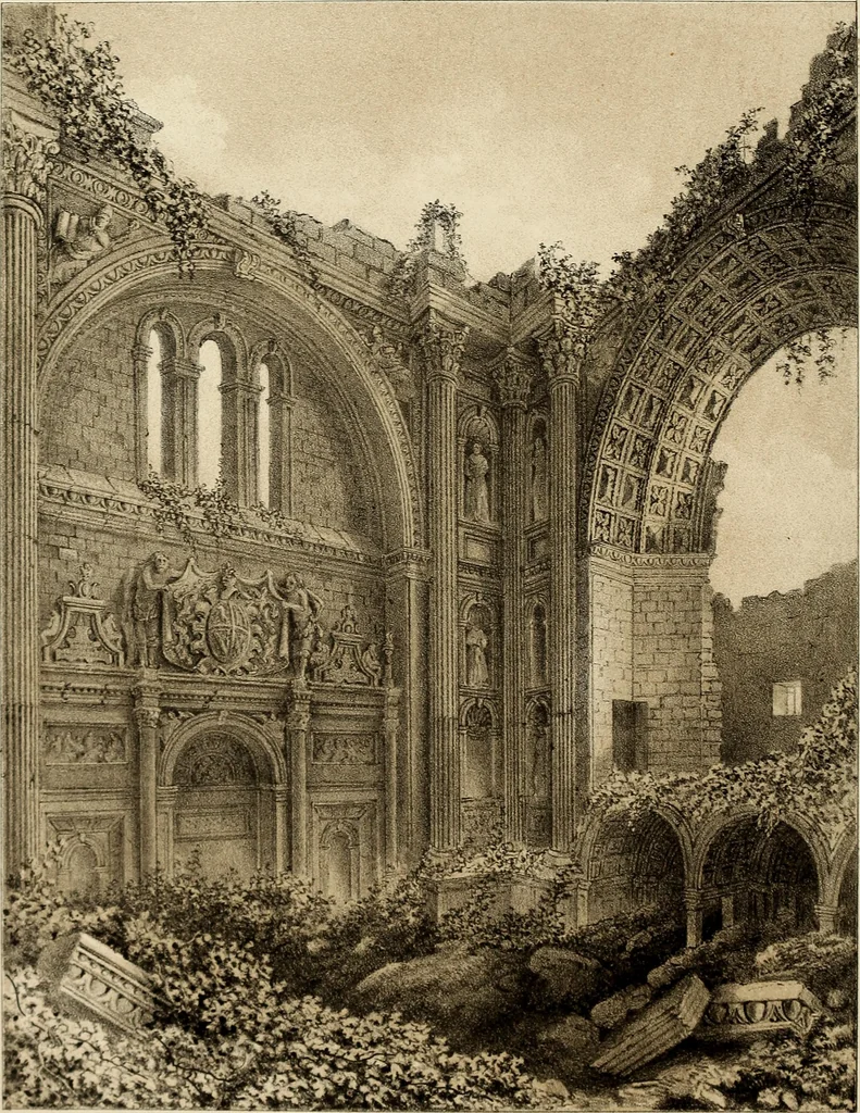 An illustration from Recuerdos y bellezas de España : bajo la real proteccion de ... la reina y el rey ; Obra destinada á dar á conocer sus monumentos y antiguedades en láminas dibujadas del natural y litografiadas por F.J. Parcerisa, 1850, leaf 233