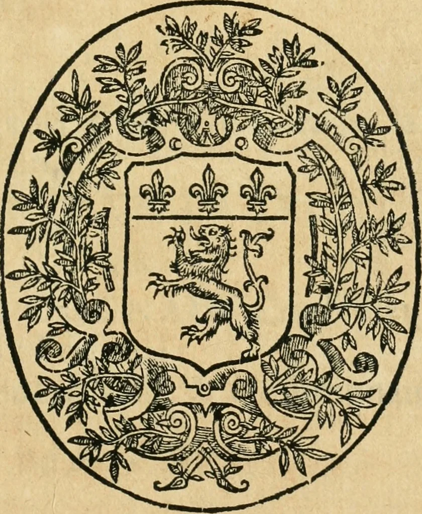 An illustration from Recveil des privilèges, avthoritez, povvoirs, franchises, & exemptions des preuost des marchands, escheuins, & habitans de la ville de Lyon. Auec les arrests de verification d'iceux, 1649, leaf 2