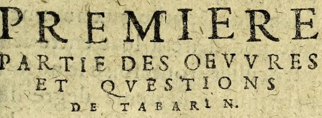 An illustration from Recveil general des oevvres et fantaisies de Tabarin : divisé en deux parties : contenant ses rencontres, questions & demandes facetieuses, auec leurs responses, 1623, leaf 19