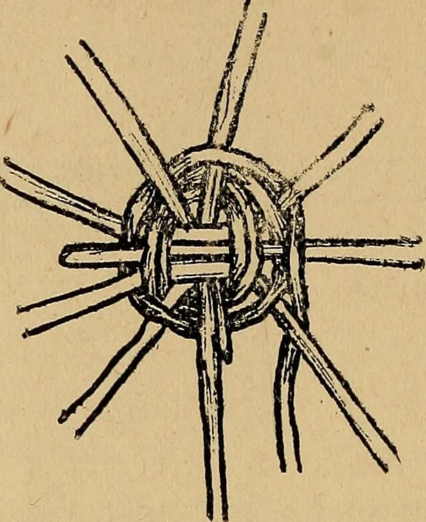 An illustration from Reed and raffia construction work in primary schools; a practical manual especially for primary-kindergarten teachers .., 1904, leaf 35