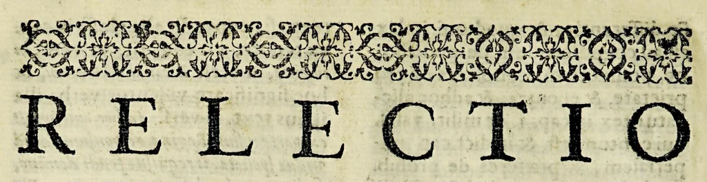 An illustration from Reflectionum canonicarum in secundum decretalium librum. : Quibus non solum difficilia iura in scholis enodantur, verùm & variae resoluuntur quaestiones, tam studiosis, quàm iudicibus & forensium causarum patronis vtiles, & necessariae; simulq[ue] additur quid in cuiusuis casus specie nuperis sit constitutionibus Pontificijs decisum; quidquè regijs schedis ordinatum ad Peruani regni ecclesiasticam, saecularemquè gubernationem. Tomus primus, D. Philippo IV. Hispaniarvm, et Indiarvm regi Catholico, ac potentissimo, ipsiusq[ue], supremo earundem Indiarum consilio. D. E C., 1633, leaf 240