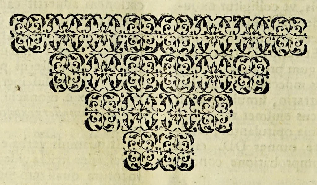 An illustration from Reflectionum canonicarum in secundum decretalium librum. : Quibus non solum difficilia iura in scholis enodantur, verùm & variae resoluuntur quaestiones, tam studiosis, quàm iudicibus & forensium causarum patronis vtiles, & necessariae; simulq[ue] additur quid in cuiusuis casus specie nuperis sit constitutionibus Pontificijs decisum; quidquè regijs schedis ordinatum ad Peruani regni ecclesiasticam, saecularemquè gubernationem. Tomus primus, D. Philippo IV. Hispaniarvm, et Indiarvm regi Catholico, ac potentissimo, ipsiusq[ue], supremo earundem Indiarum consilio. D. E C., 1633, leaf 374