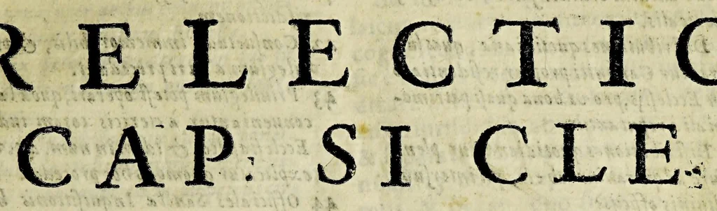 An illustration from Reflectionum canonicarum in secundum decretalium librum. : Quibus non solum difficilia iura in scholis enodantur, verùm & variae resoluuntur quaestiones, tam studiosis, quàm iudicibus & forensium causarum patronis vtiles, & necessariae; simulq[ue] additur quid in cuiusuis casus specie nuperis sit constitutionibus Pontificijs decisum; quidquè regijs schedis ordinatum ad Peruani regni ecclesiasticam, saecularemquè gubernationem. Tomus primus, D. Philippo IV. Hispaniarvm, et Indiarvm regi Catholico, ac potentissimo, ipsiusq[ue], supremo earundem Indiarum consilio. D. E C., 1633, leaf 463