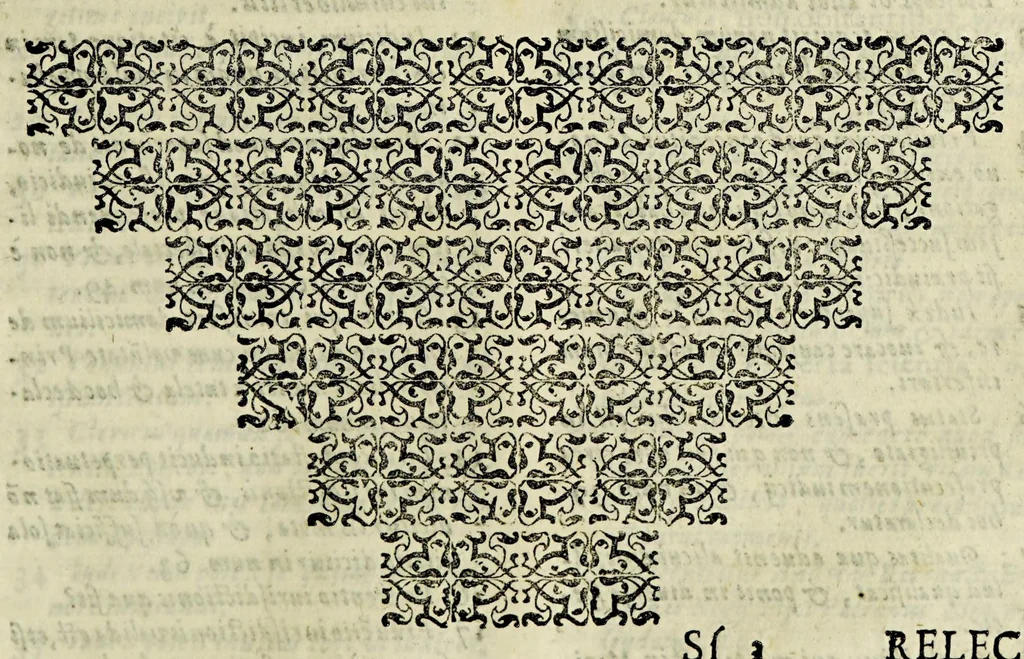 An illustration from Reflectionum canonicarum in secundum decretalium librum. : Quibus non solum difficilia iura in scholis enodantur, verùm & variae resoluuntur quaestiones, tam studiosis, quàm iudicibus & forensium causarum patronis vtiles, & necessariae; simulq[ue] additur quid in cuiusuis casus specie nuperis sit constitutionibus Pontificijs decisum; quidquè regijs schedis ordinatum ad Peruani regni ecclesiasticam, saecularemquè gubernationem. Tomus primus, D. Philippo IV. Hispaniarvm, et Indiarvm regi Catholico, ac potentissimo, ipsiusq[ue], supremo earundem Indiarum consilio. D. E C., 1633, leaf 665