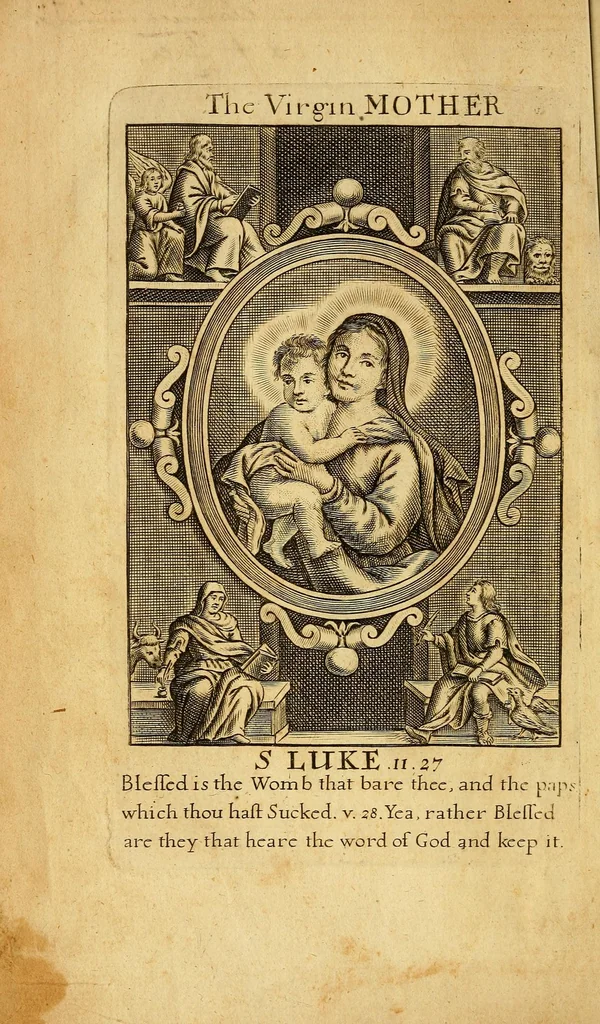 An illustration from Reflexions upon the devotions of the Roman Church : with the prayers, hymns & lessons themselves, taken out of their authentick books. In three parts. This first part, containing their devotions to saints and angels. Also two digressions concerning the reliques and miracles in Mr. Cressy's late Church-history .., 1674, leaf 6