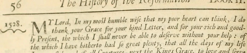 An illustration from The history of the reformation of the Church of England, 1681, leaf 85