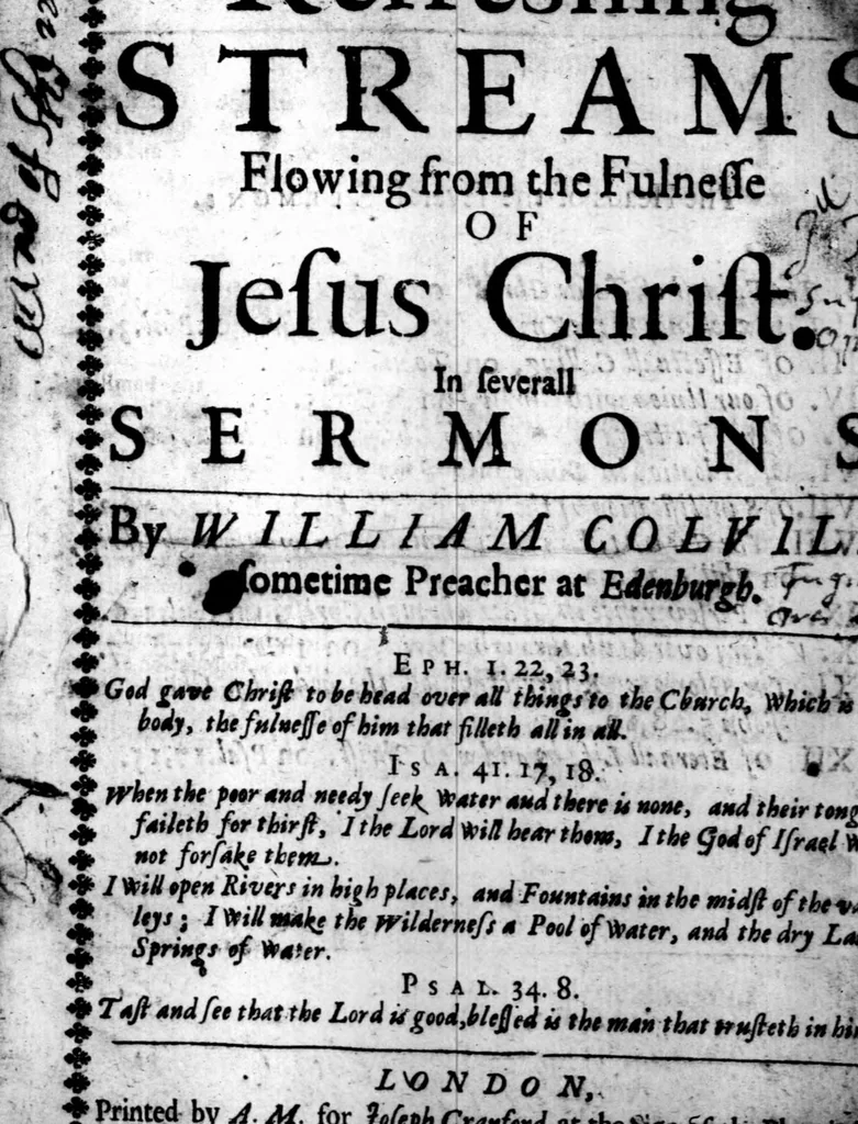 An illustration from Refreshing streams flowing from the fulnesse of Jesus Christ. In severall sermons, 1655, leaf 0