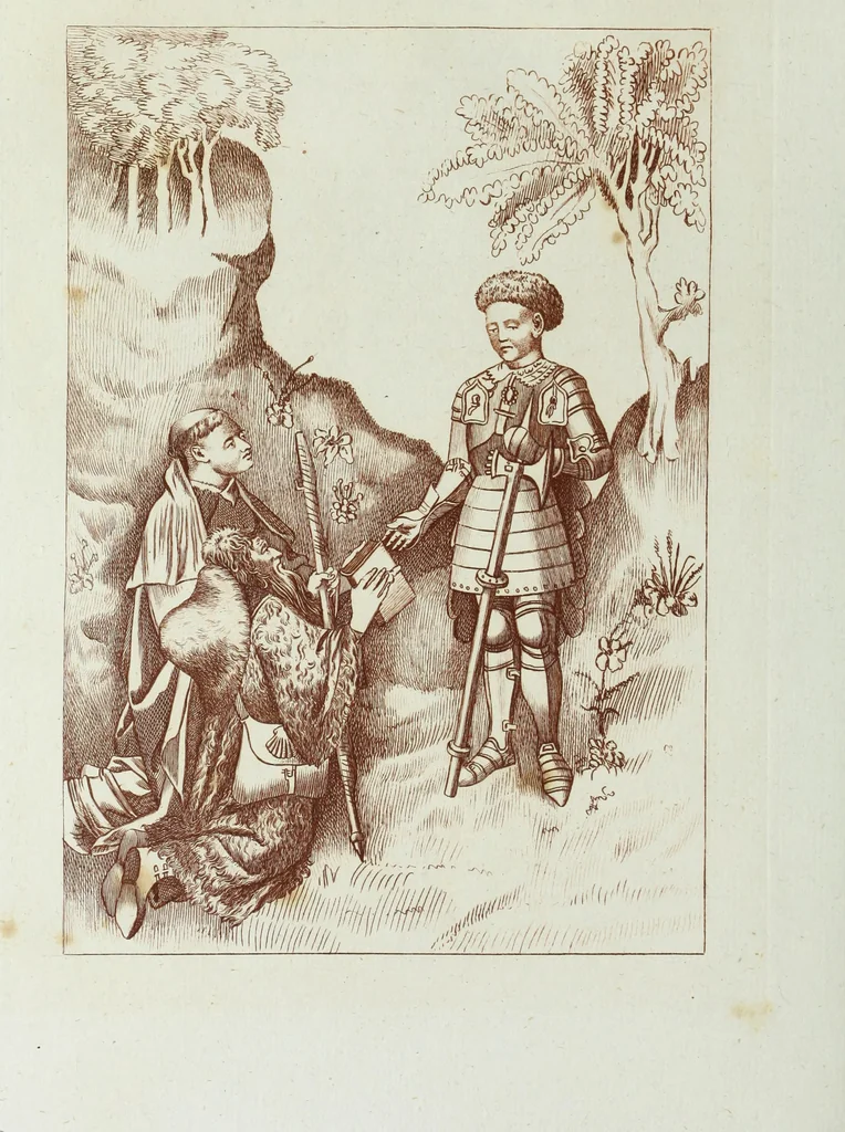 An illustration from The regal and ecclesiastical antiquities of England : containing the representations of all the English monarchs from Edward the Confessor to Henry the Eighth : together with many of the great persons that were eminent under their several reigns : on sixty copper plates, engraved by the author, the whole carefully collected from ancient illuminated manuscripts, 1793, leaf 189