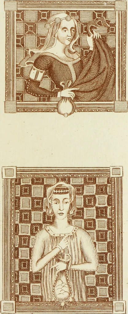 An illustration from The regal and ecclesiastical antiquities of England : containing the representations of all the English monarchs from Edward the Confessor to Henry the Eighth : together with many of the great persons that were eminent under their several reigns : the whole carefully collected from ancient illuminated manuscripts, 1777, leaf 204