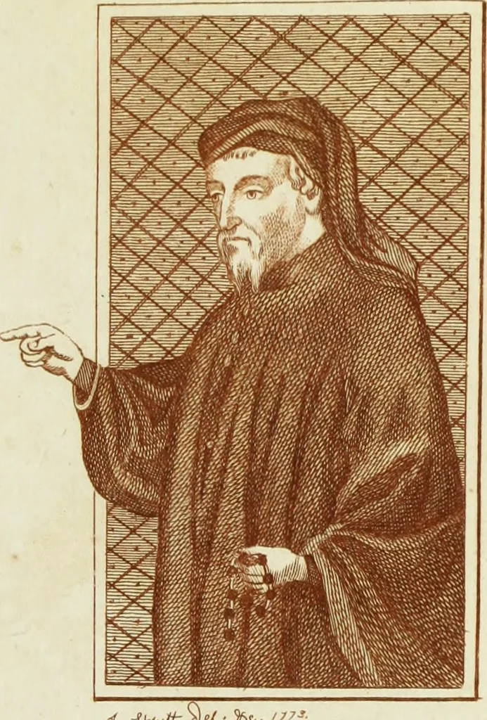 An illustration from The regal and ecclesiastical antiquities of England : containing the representations of all the English monarchs from Edward the Confessor to Henry the Eighth : together with many of the great persons that were eminent under their several reigns : the whole carefully collected from ancient illuminated manuscripts, 1777, leaf 206