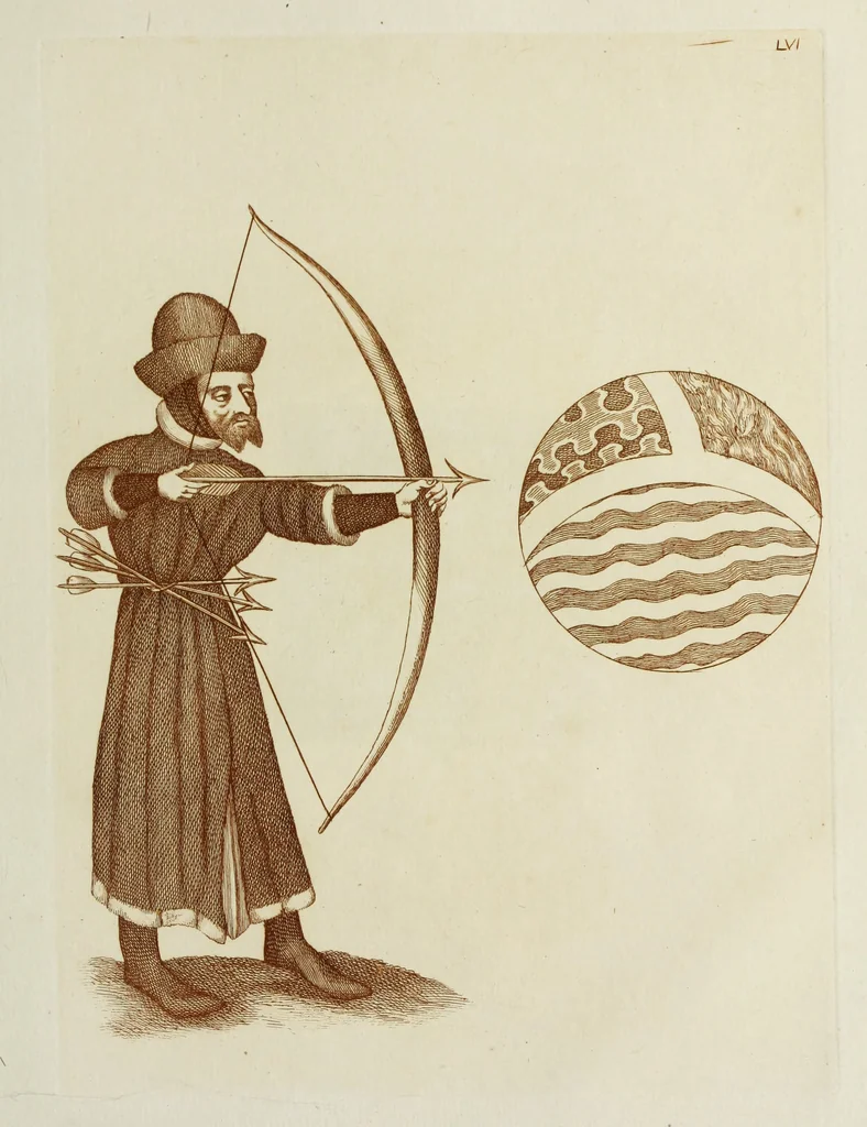 An illustration from The regal and ecclesiastical antiquities of England : containing the representations of all the English monarchs from Edward the Confessor to Henry the Eighth : together with many of the great persons that were eminent under their several reigns : the whole carefully collected from ancient illuminated manuscripts, 1777, leaf 244