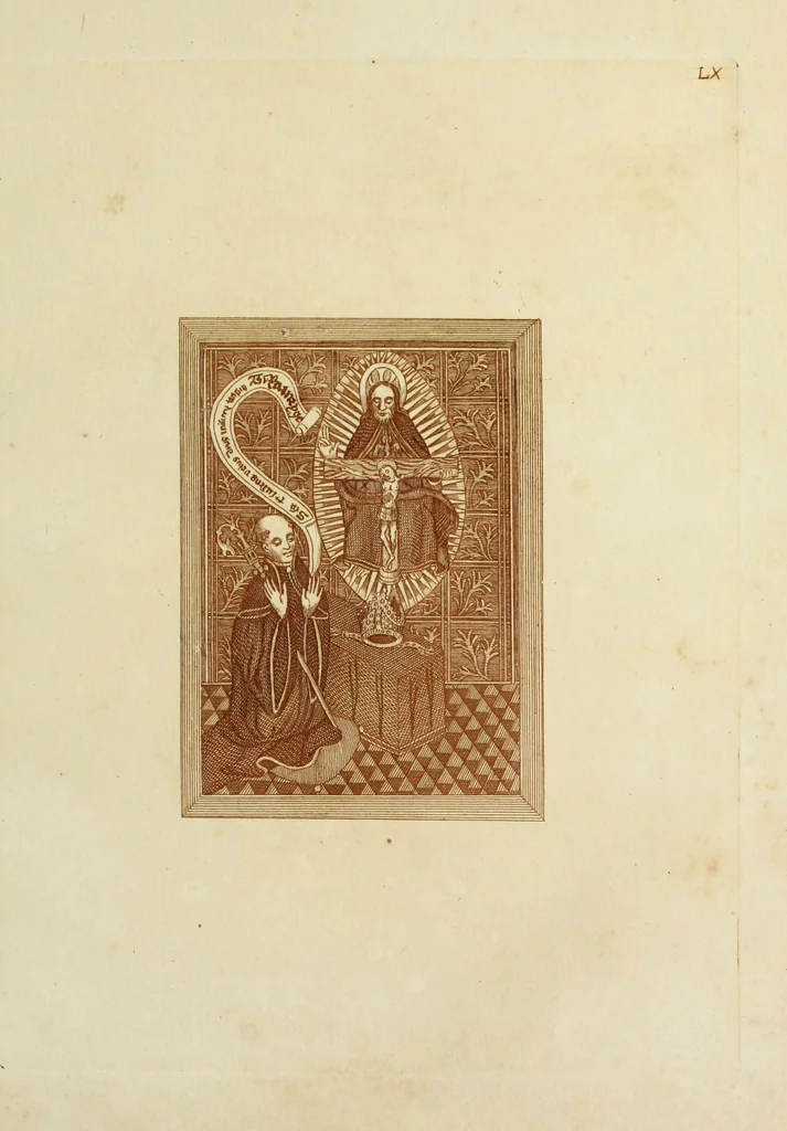 An illustration from The regal and ecclesiastical antiquities of England : containing the representations of all the English monarchs from Edward the Confessor to Henry the Eighth : together with many of the great persons that were eminent under their several reigns : the whole carefully collected from ancient illuminated manuscripts, 1777, leaf 252