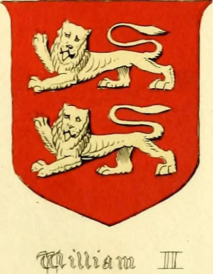An illustration from Regal heraldry; the armorial insignia of the Kings and Queens of England, from coeval authorities, 1821, leaf 24
