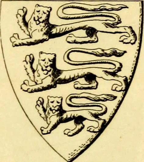 An illustration from Regal heraldry; the armorial insignia of the Kings and Queens of England, from coeval authorities, 1821, leaf 52
