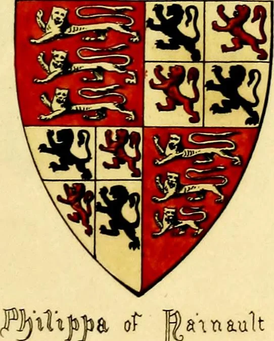 An illustration from Regal heraldry; the armorial insignia of the Kings and Queens of England, from coeval authorities, 1821, leaf 52