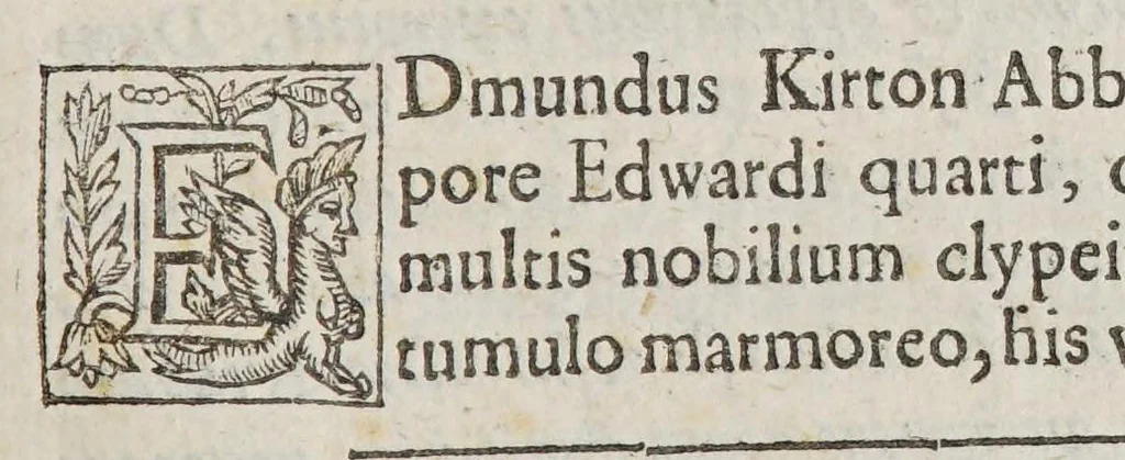 An illustration from Reges, reginae, nobiles, et alij in ecclesia collegiata B. Petri Westmonasterij sepulti, vsque ad annum reparatae salutis 1606, 1606, leaf 71