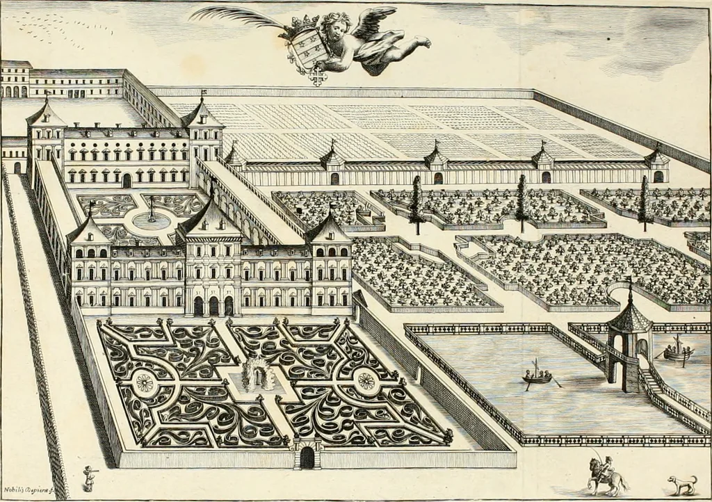 An illustration from Regiae villae poetice descriptae : et Regiae Celsitudini Victoris Amadeii II sabaudiae, et montisferrati ducis pedemontii principis, cypri regis, &c., 1711, leaf 159
