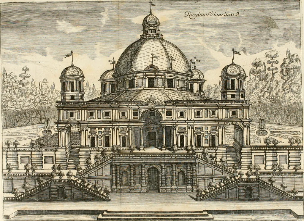 An illustration from Regiae villae poetice descriptae : et Regiae Celsitudini Victoris Amadeii II sabaudiae, et montisferrati ducis pedemontii principis, cypri regis, &c., 1711, leaf 81