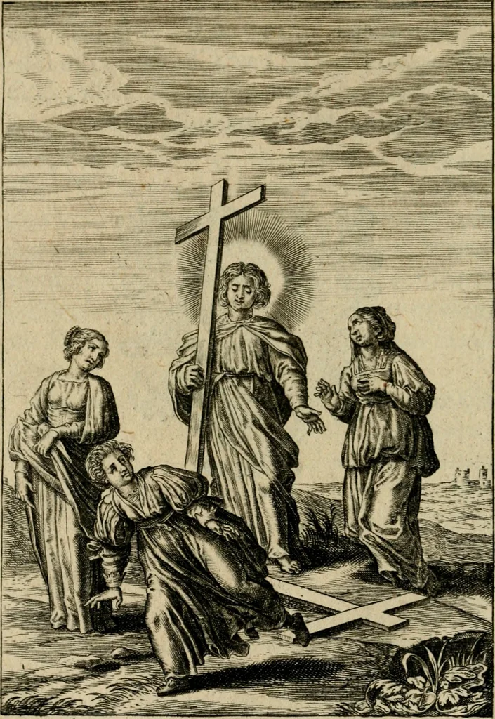 An illustration from Regia via crucis, 1635, leaf 105