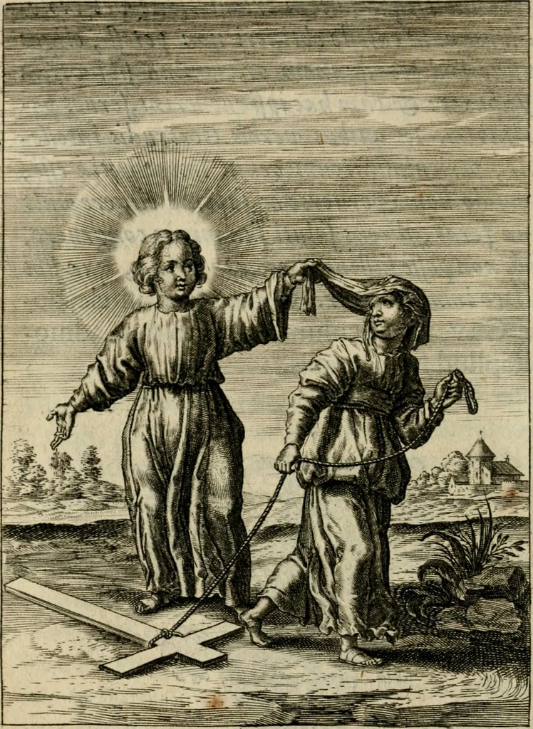 An illustration from Regia via crucis, 1635, leaf 179