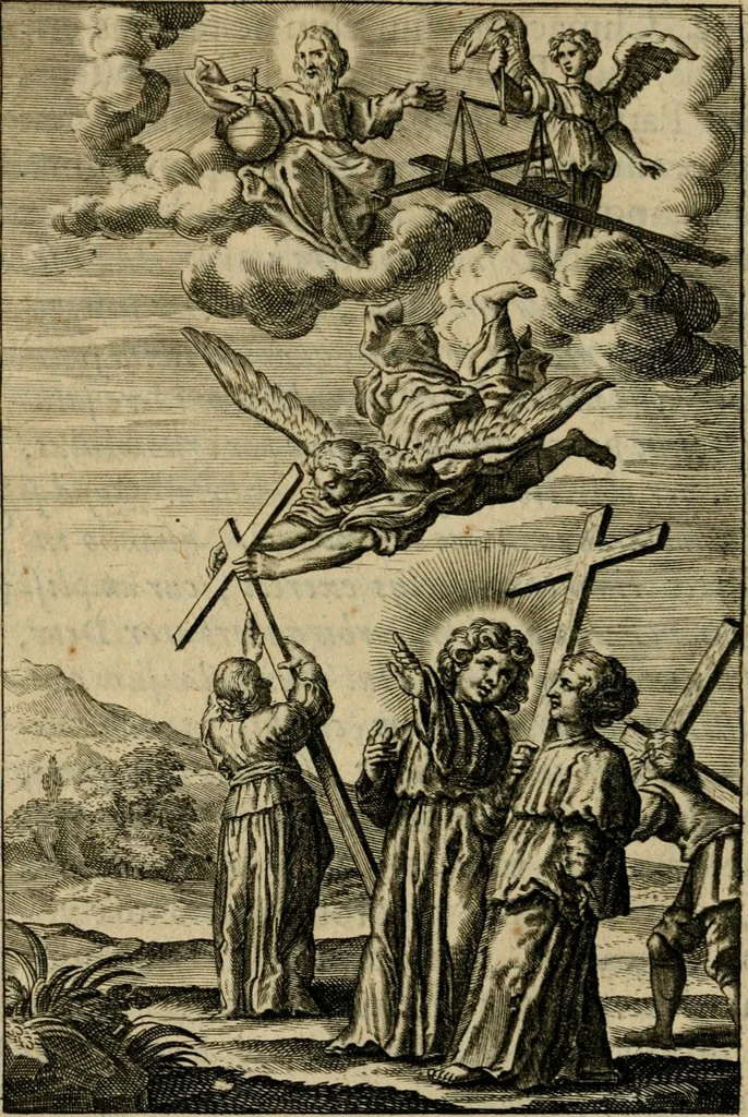 An illustration from Regia via crucis, 1635, leaf 91