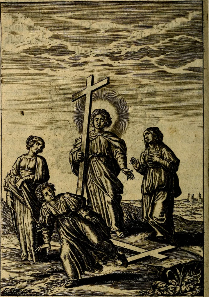 An illustration from Regia via crucis, 1635, leaf 105