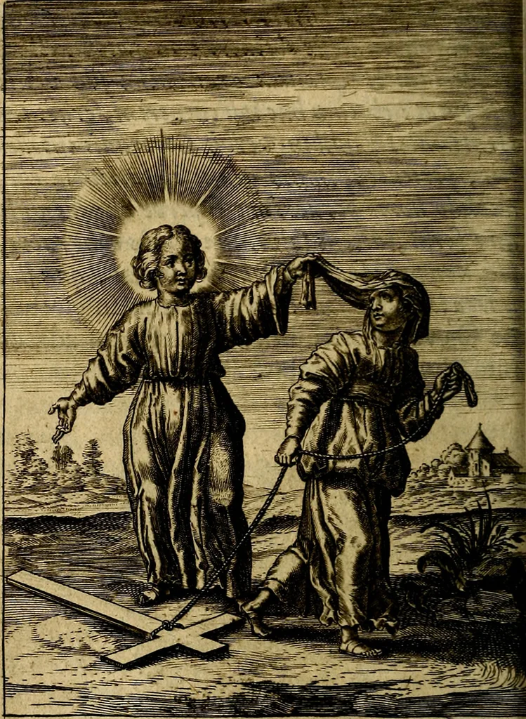An illustration from Regia via crucis, 1635, leaf 179