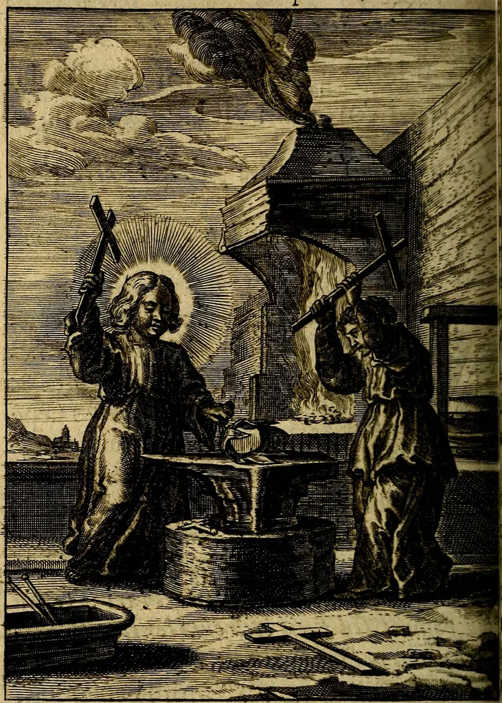 An illustration from Regia via crucis, 1635, leaf 387