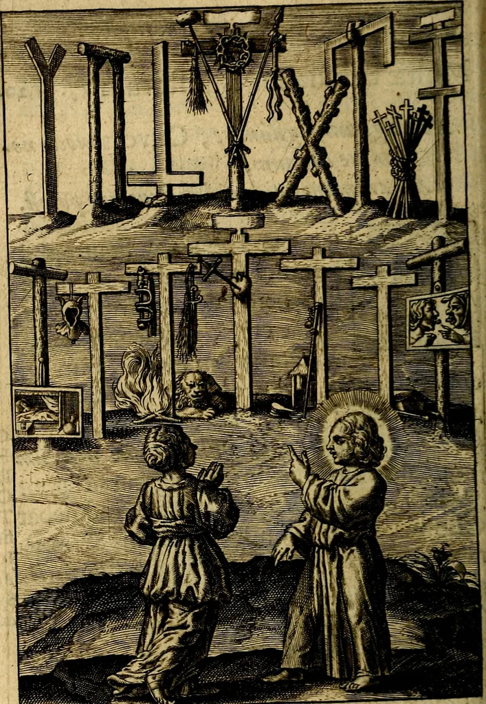 An illustration from Regia via crucis, 1635, leaf 59