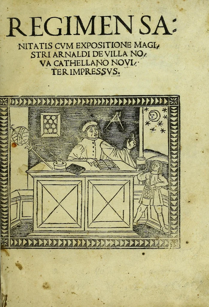 An illustration from Regimen sanitatis, 1500, leaf 7