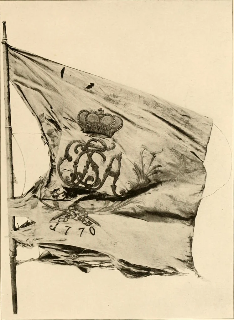 An illustration from Regimental colors in the war of the revolution, by Gherardi Davis, 1907, leaf 120