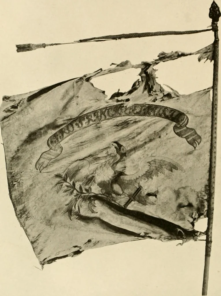 An illustration from Regimental colors in the war of the revolution, by Gherardi Davis, 1907, leaf 123