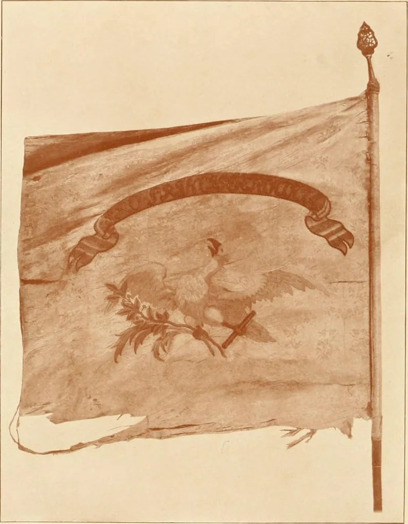 An illustration from Regimental colors in the war of the revolution, by Gherardi Davis, 1907, leaf 129